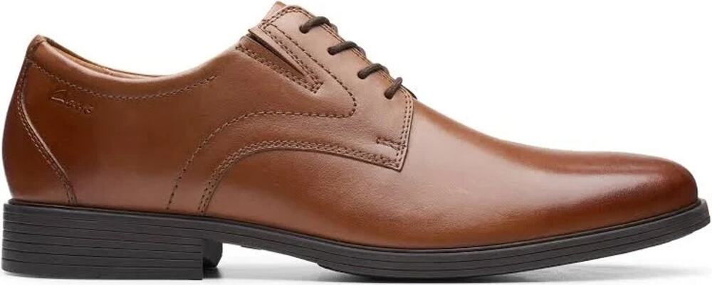 clarks whiddon plain mahogany leather